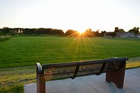 Park Bench at Sunset 