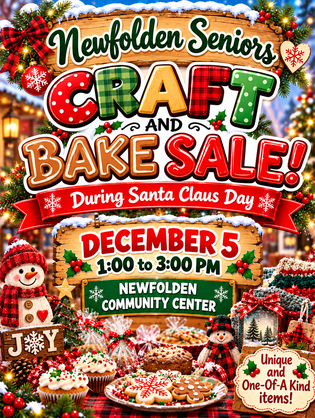 Senior Craft and Bake Sale